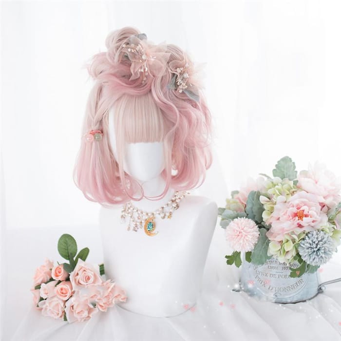 Lolita Cherry Pink Double Ponytail Wig C15658 - Cospicky