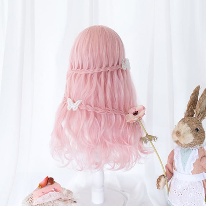 Lolita Cherry Pink Long Curly Wig C15475 - Cospicky