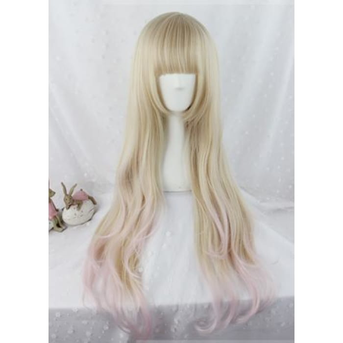 Lolita Cream Gold mix Pink Long Wig CP167222 - Cospicky