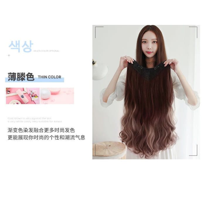 Long Full Wig - Gradient Wavy-5