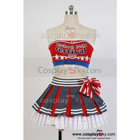 LoveLive! Maki Nishikino Cheerleaders Uniform Cosplay Costume - Cospicky