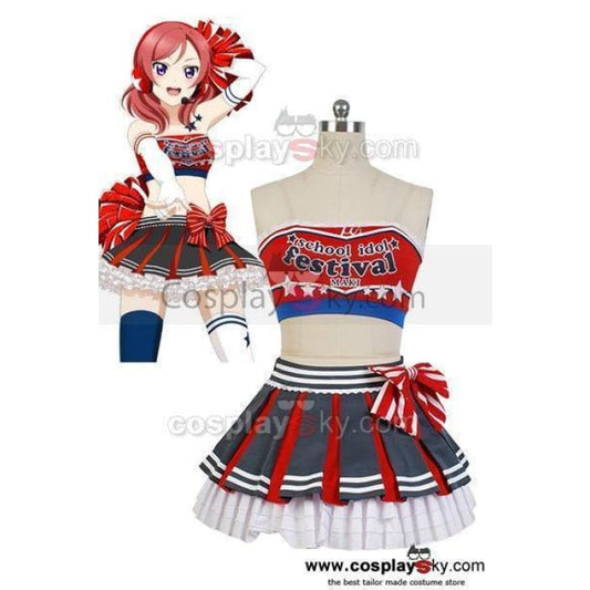 LoveLive! Maki Nishikino Cheerleaders Uniform Cosplay Costume - Cospicky