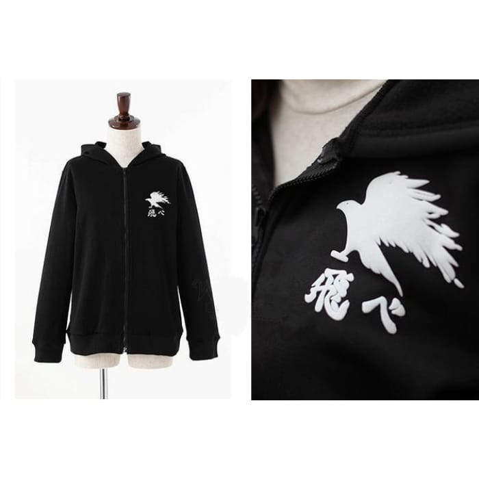 M-XXL Haikyū Hinata Syouyou Crow Hoodie Sweater Coat CP154426 - Cospicky