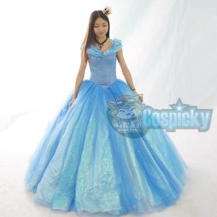 Movie 2015 Cinderella - The Princess Ella Party Ball Gown Dress 12-layers Master Piece  CP152070 - Cospicky