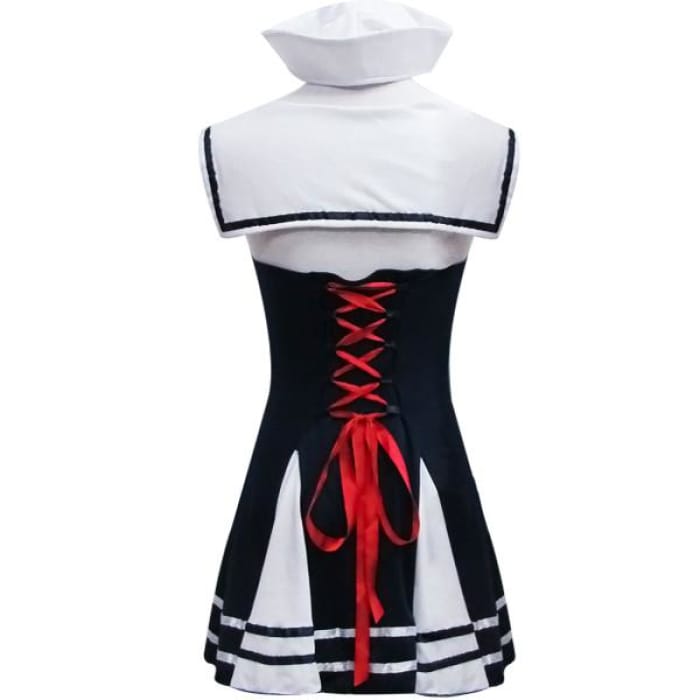 Navy Sailor Sleeveless Strap Dress Cosplay Costume CP153703 - Cospicky