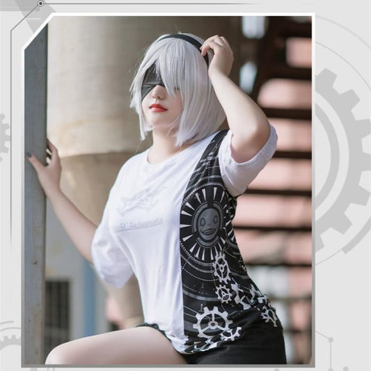 NieR:Automata 2B Mixed Color Tee Shirt C14017 - Cospicky