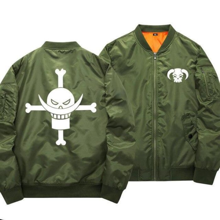 One Piece Bomber Jacket <br> Whitebeard (Green) - Cospicky