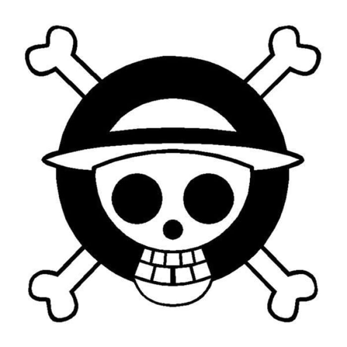 One Piece Car Sticker <br> Logo Jolly Roger - Cospicky