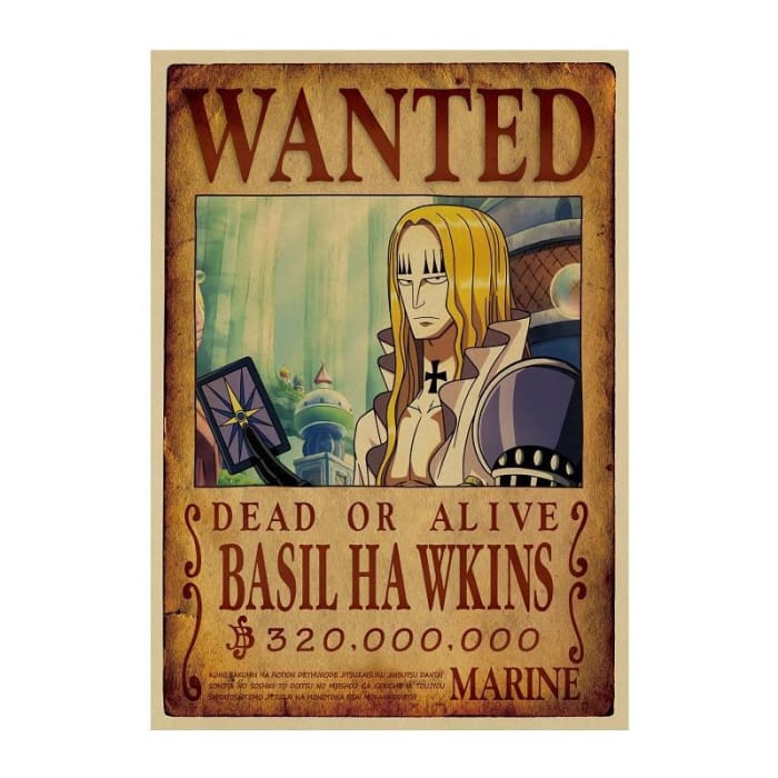One Piece Wanted Poster <br> Basil Hawkins Bounty - Cospicky