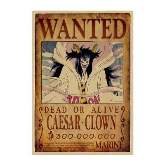 One Piece Wanted Poster <br> Caesar Clown Bounty - Cospicky