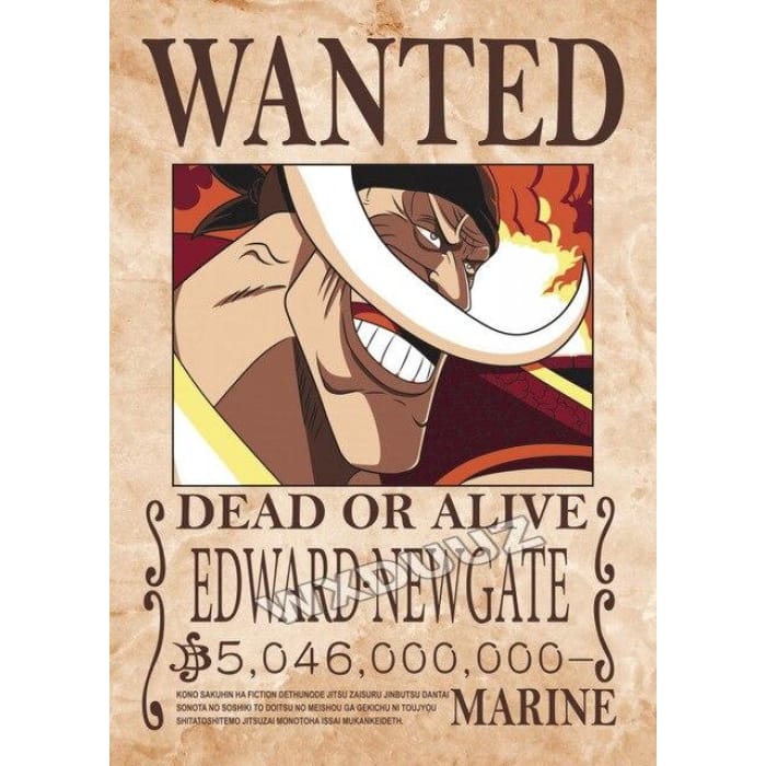One Piece Wanted Poster <br> Edward Newgate Bounty - Cospicky