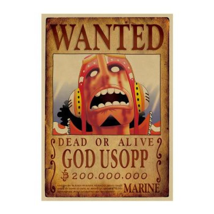 One Piece Wanted Poster <br> God Usopp Bounty - Cospicky