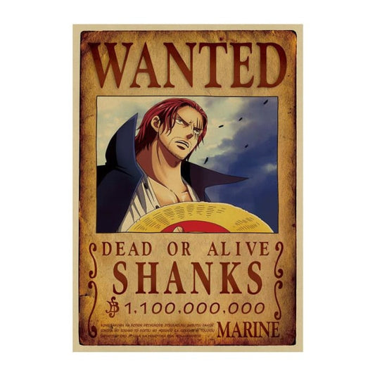 One Piece Wanted Poster <br> Red Hair Shanks Bounty - Cospicky
