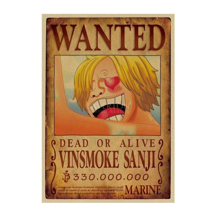 One Piece Wanted Poster <br> Sanji Bounty - Cospicky