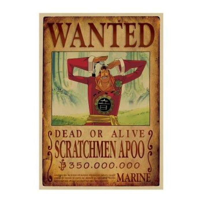 One Piece Wanted Poster <br> Scratchmen Apoo Bounty - Cospicky