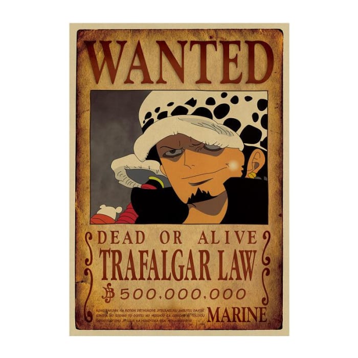 One Piece Wanted Poster <br> Trafalgar Law Bounty C15863 - Cospicky