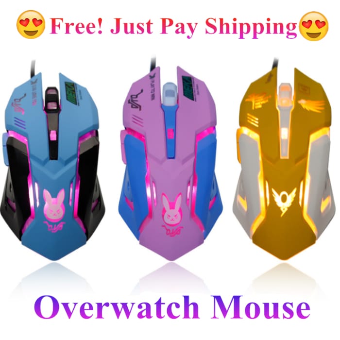Overwatch D.VA Mercy Gaming Mouse C12852 - Cospicky