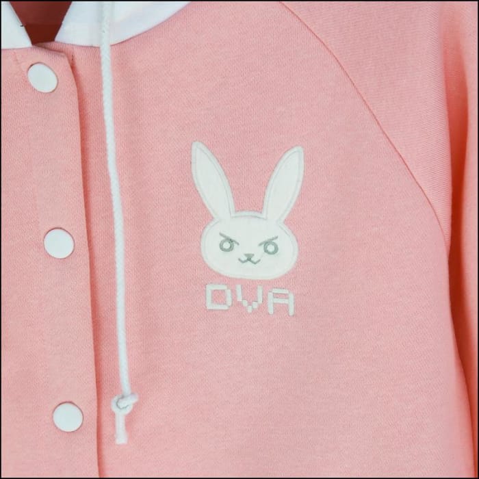 Overwatch D.VA Pinky Bunny Hoodie Baseball Jacket CP168292 - Cospicky