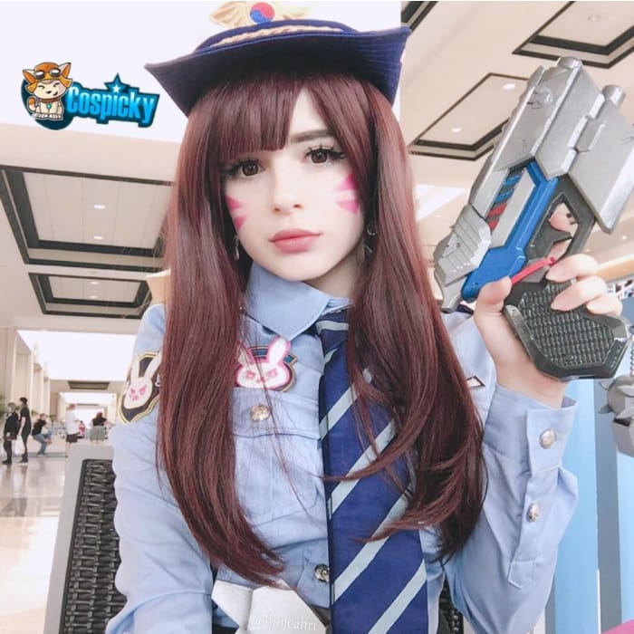 Overwatch D.VA Song Hab Na Dark Brown Wig CP168184 - Cospicky