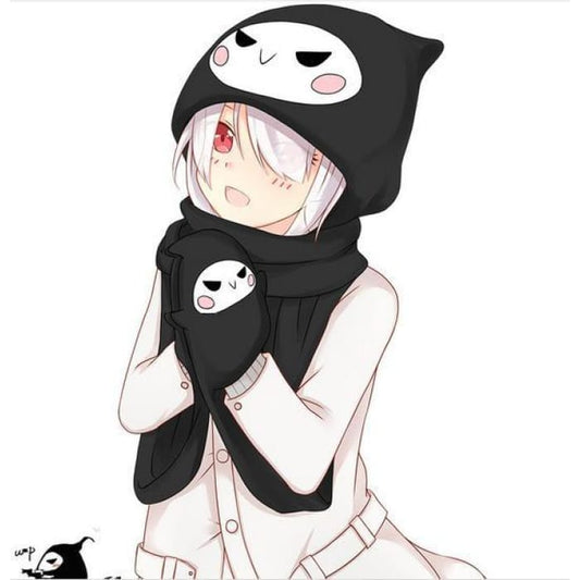 Overwatch Reaper Cute One Piece Hat-Scarf-Gloves CP168625 - Cospicky