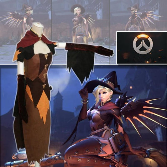 Overwatch Witch Mercy Cosplay Costume C12894 - Cospicky