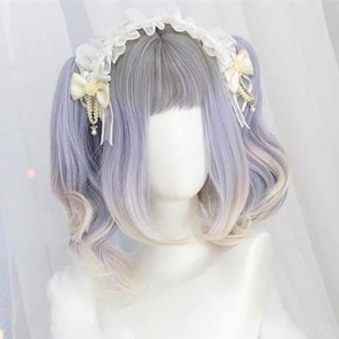 Pastel Grey Purple Mixed Lolita Wig C12820 - Cospicky