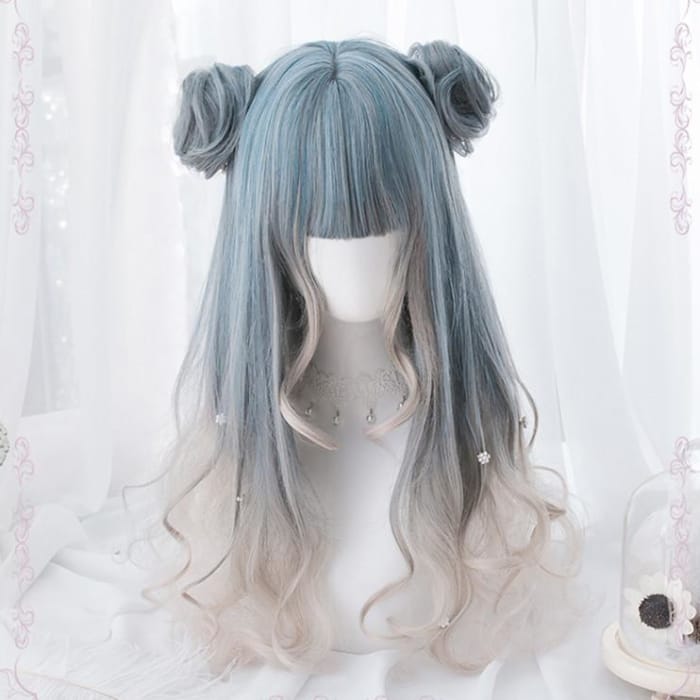 Pastel Mixed Color Lolita long Curl Wig C12976 - Cospicky