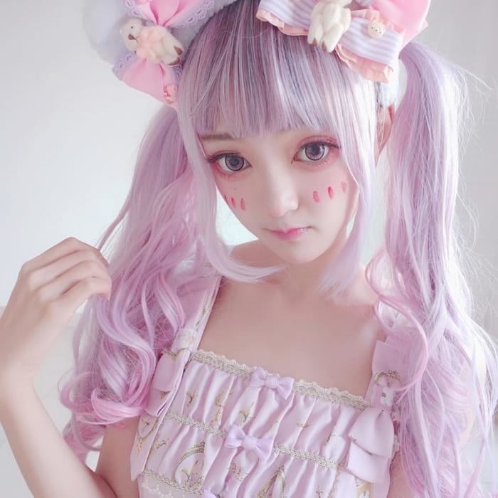 Pastel Mixed Color Long Curl Wig C13684 - Cospicky