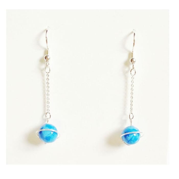 Pink/Blue Fairy Planetary Earrings CP1811838 - Cospicky