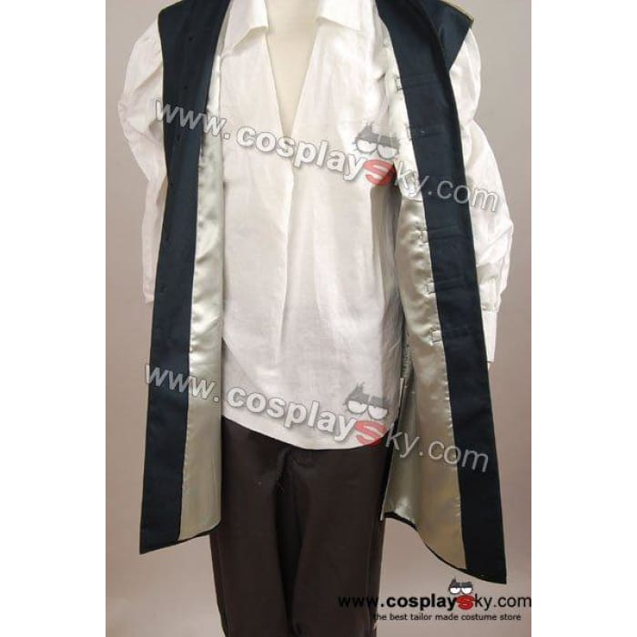 Pirates Of The Caribbean Jack Sparrow Jacket Vest Belt Shirt Pants Costume Set - Cospicky