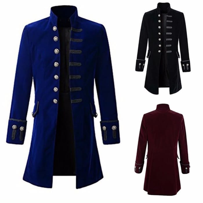 Prince Coat Steampunk Middle Ages men Goth Coat C13097 - Cospicky