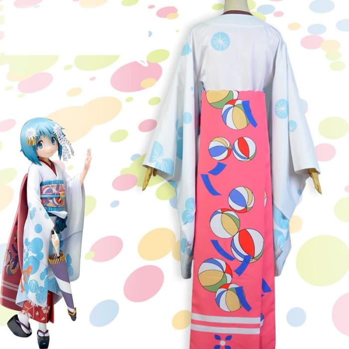 Puella Magi Madoka Magica-Miki Sayaka Kimono Cosplay Costume CP167333 - Cospicky