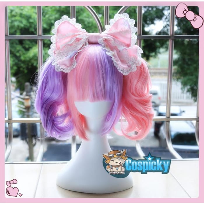 Purple & Pink Lolita Curl Tailed Wig CP1711327 - Cospicky