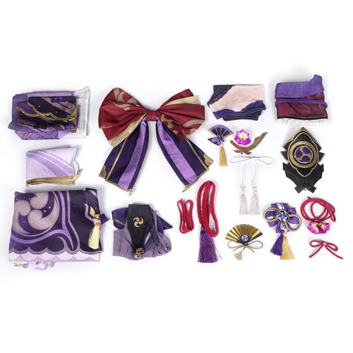 Genshin Impact Raiden Shogun Electro Archon Baal Purple Kimono Cosplay CC0317 - Cospicky