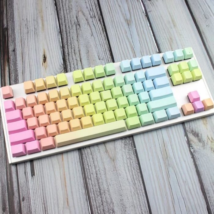 Rainbow Color OEM Profile Keycaps