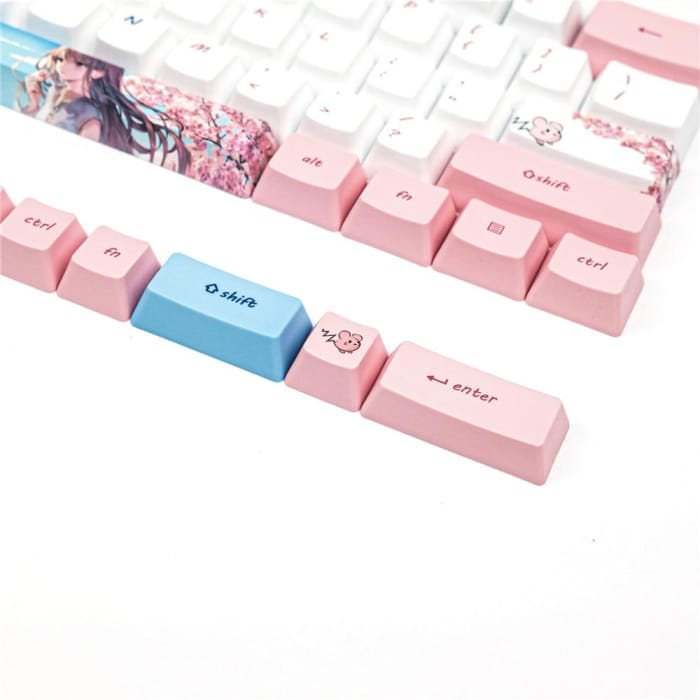 rainbow girl keycaps