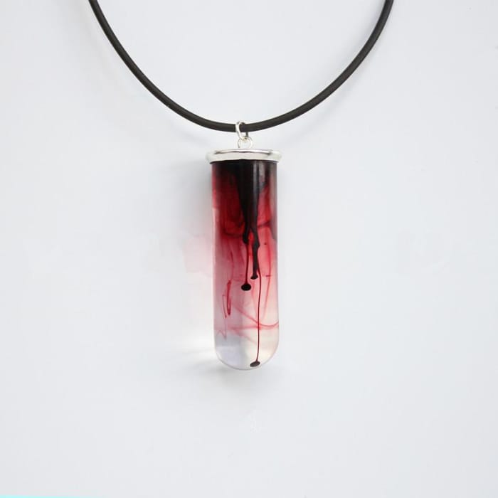 Red/Black/Blue Test Tube Resin Necklace - Cospicky