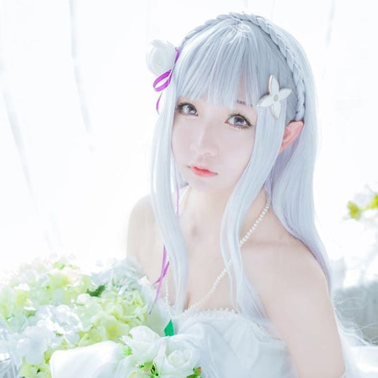 Re:Life in a Different World from Zero Emilia Cosplay Wig-1