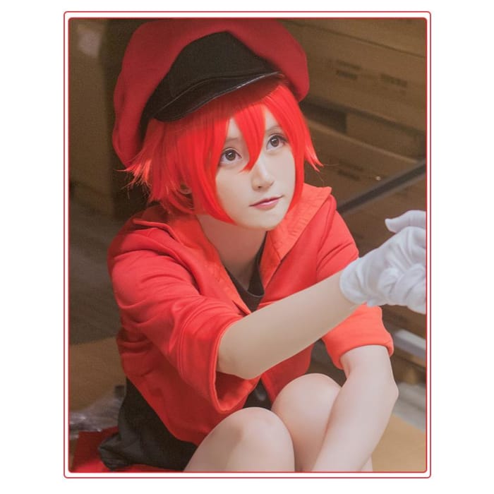 [Reservation] Cells at Work Hataraku Saibou Red Blood Cell Cosplay Costume C12722 - Cospicky