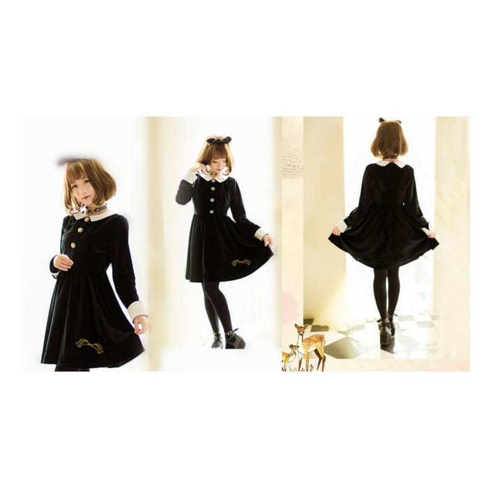 [Reservation]S/M/L Gothic Black Swan Winter Dress CP154655 - Cospicky