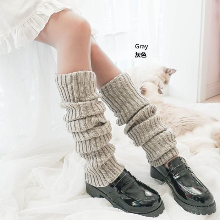 Ribbed Knit Leg Warmers YC1108 - Socks & Tights