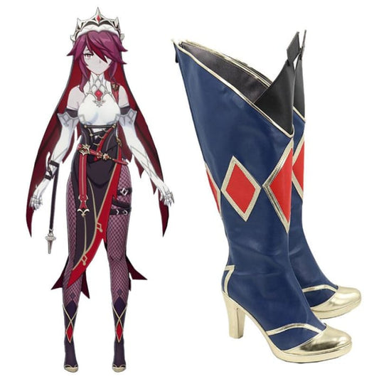 Genshin Impact Rosaria Blue Shoes Cosplay Boots CC0299 - Cospicky