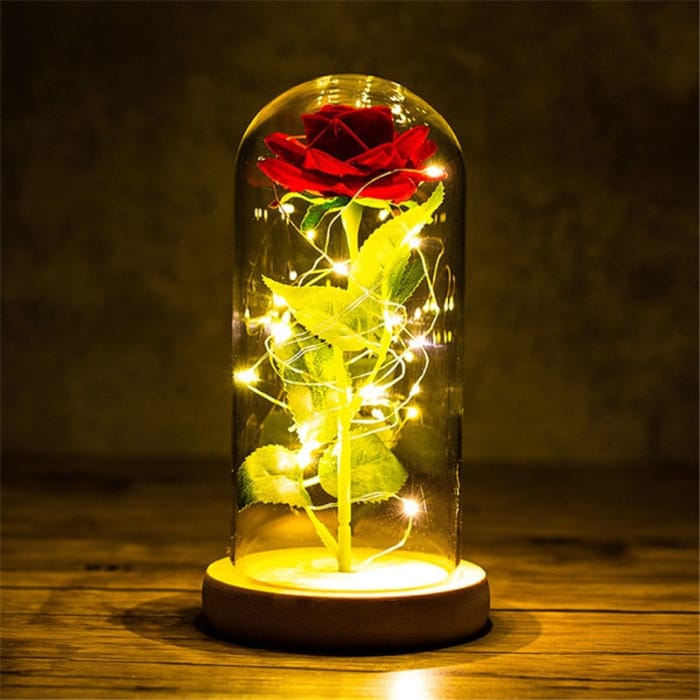 Rose LED Light In Glass - A-1 - gift
