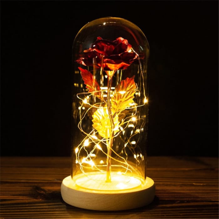 Rose LED Light In Glass - C-1 - gift