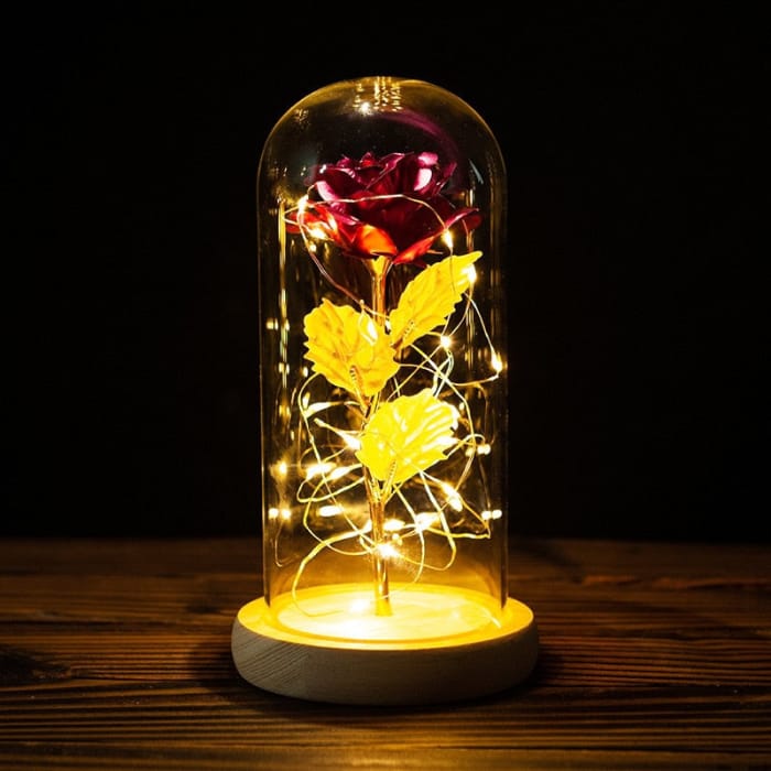 Rose LED Light In Glass - C-6 - gift