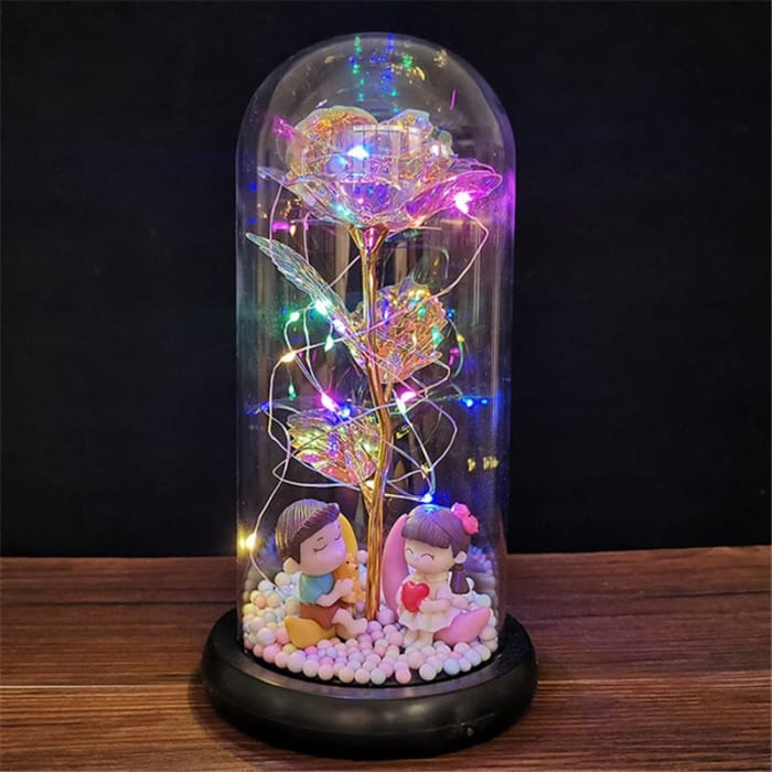 Rose LED Light In Glass - D-4 - gift