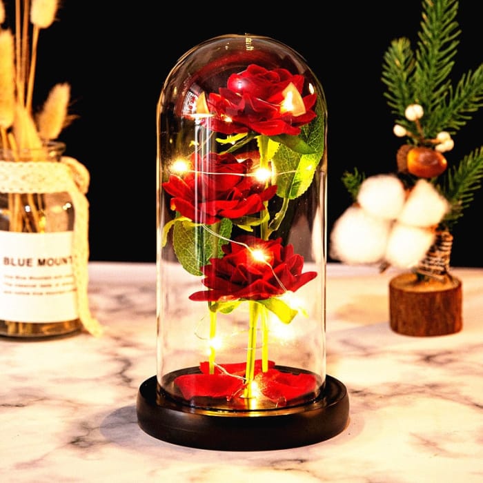 Rose LED Light In Glass - E-4 - gift