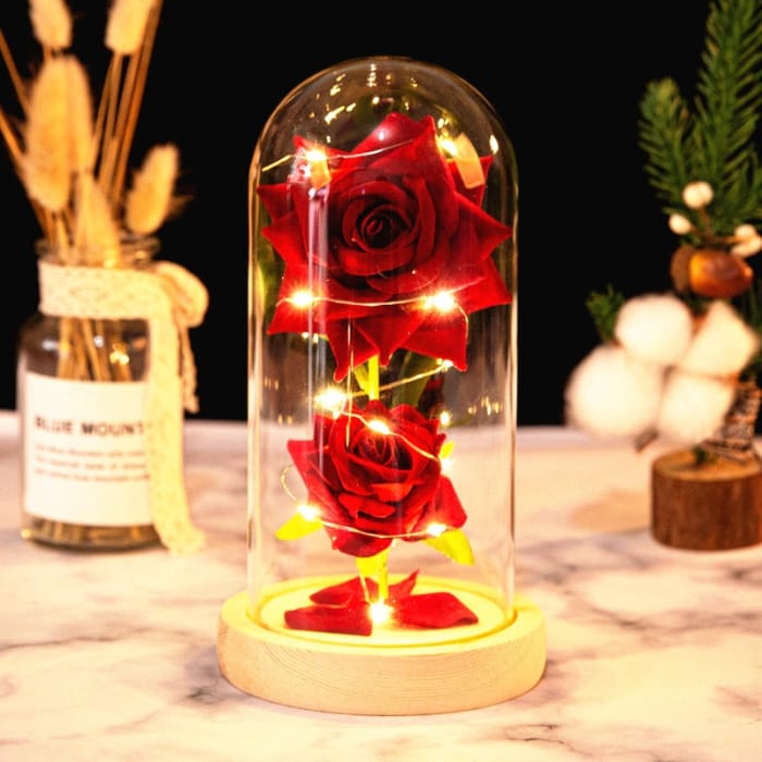 Rose LED Light In Glass - F-2 - gift