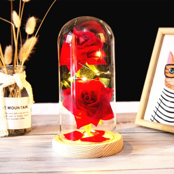 Rose LED Light In Glass - G-1 - gift
