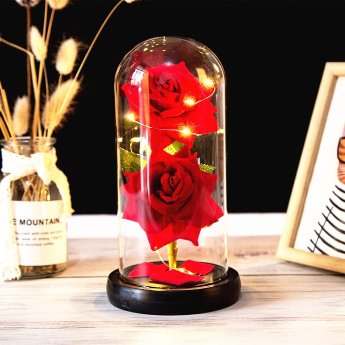 Rose LED Light In Glass - G-2 - gift